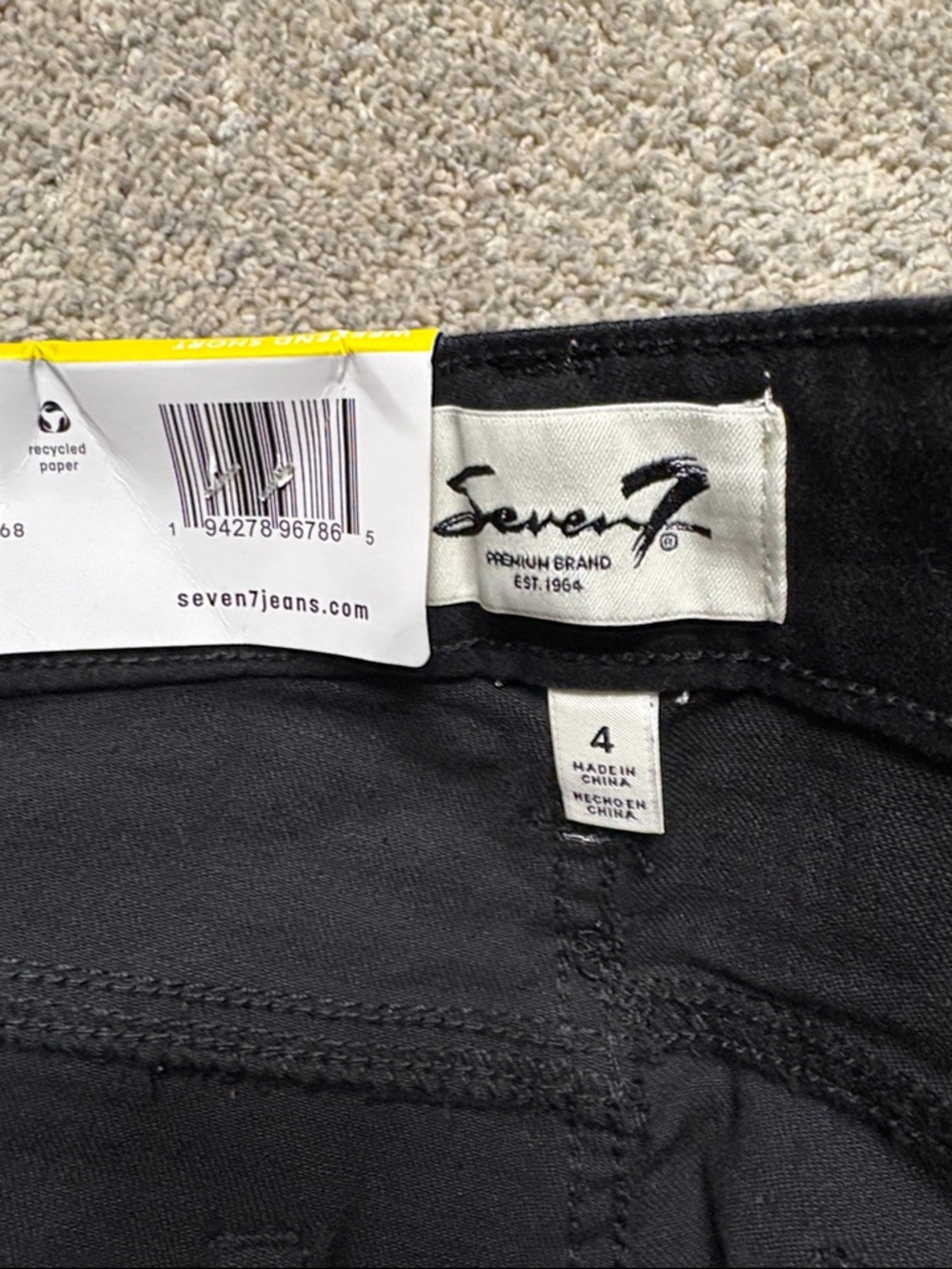 Seven7 Black High-Rise Denim Shorts - Picture 3 of 3